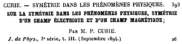Headline from P. Curie's paper about magnetoelectric materials